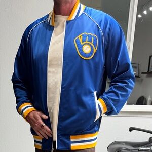 Mitchell & Ness Milwaukee Brewers Jacket Authentic Cooperstown Collection 2012